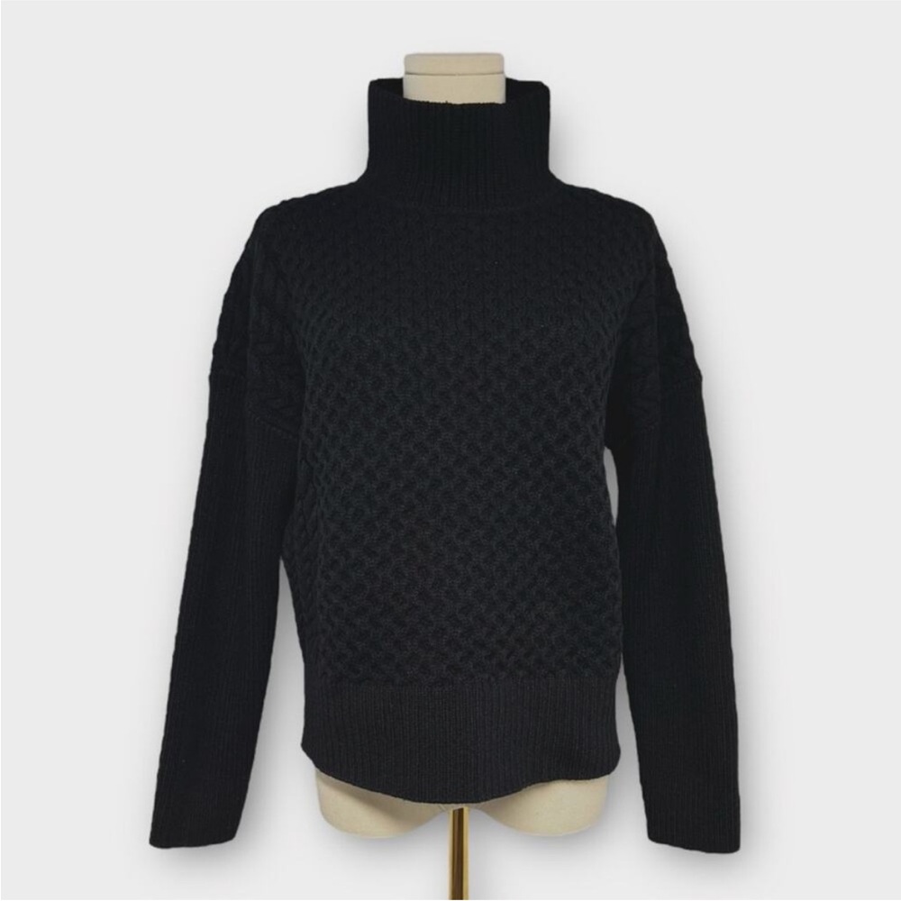 AYR Le Square 100% Merino Wool Sweater In Black XS